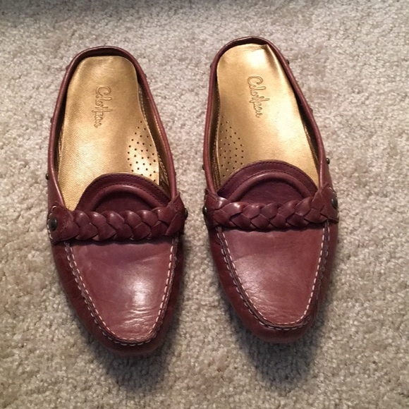 cole haan leather mules